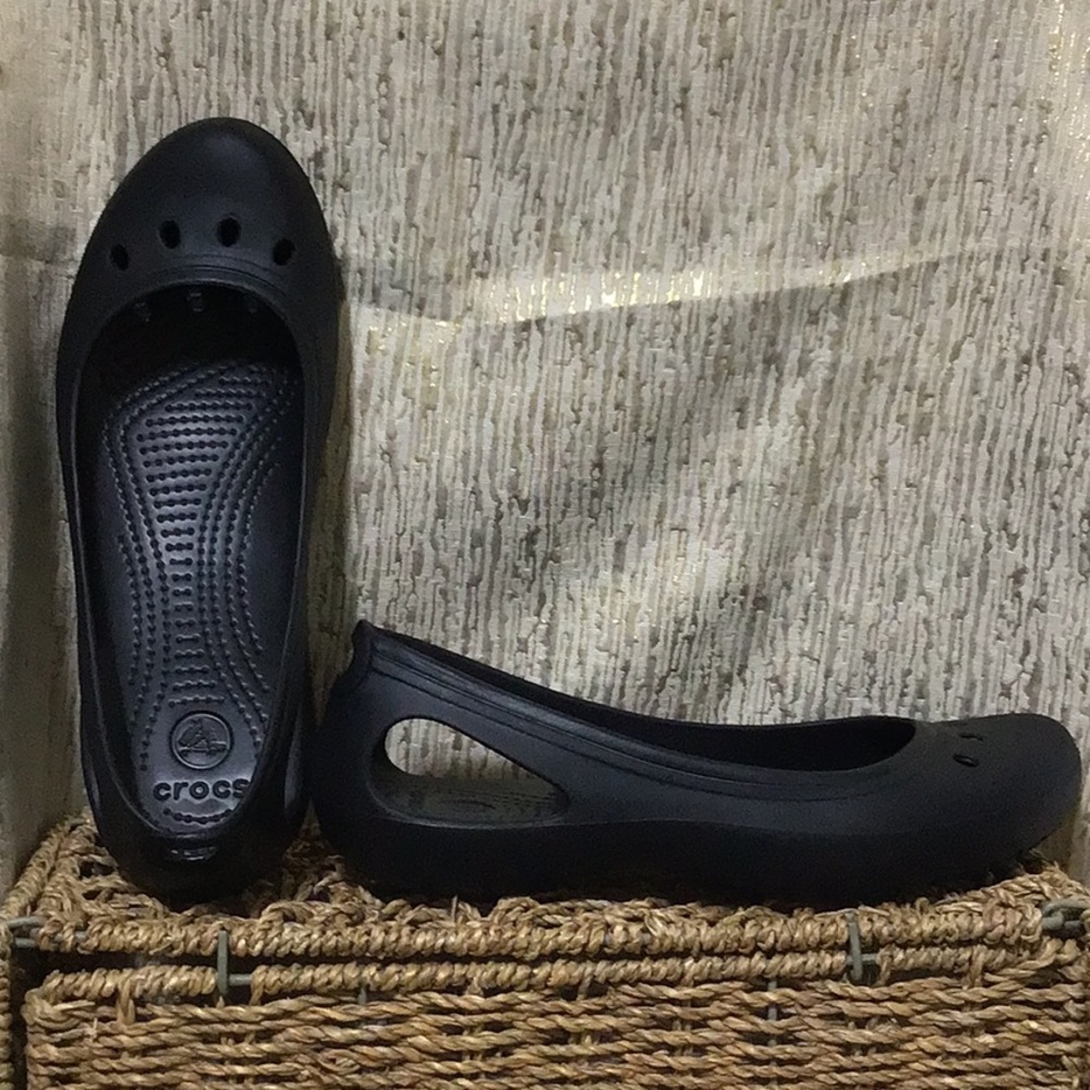 Crocs Black Ballet Style Women Sz 9
